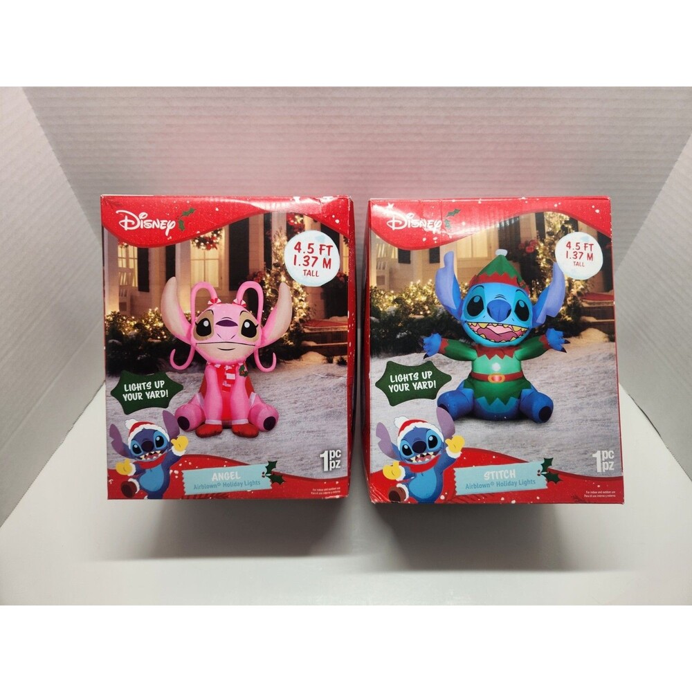 Stitch AND Angel Airblown Holiday Light Inflatable  NIB